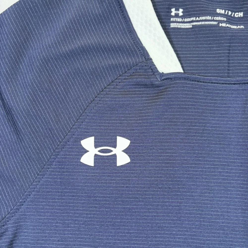 Under Armour Kids Navy White Match 2.0 Soccer Jersey 1364962 HeatGear Small